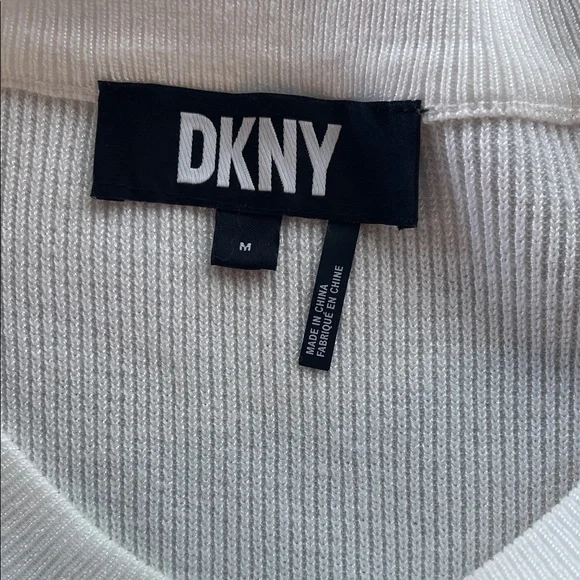DKNY White Puff Sleeve Sweater - Picture 2 of 2